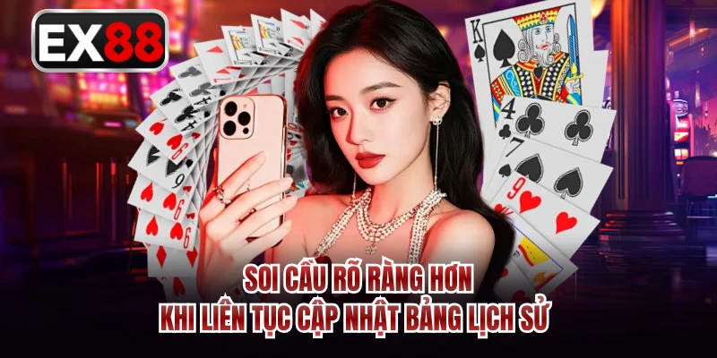 Soi cầu rõ ràng hơn khi liên tục cập nhật bảng lịch sử